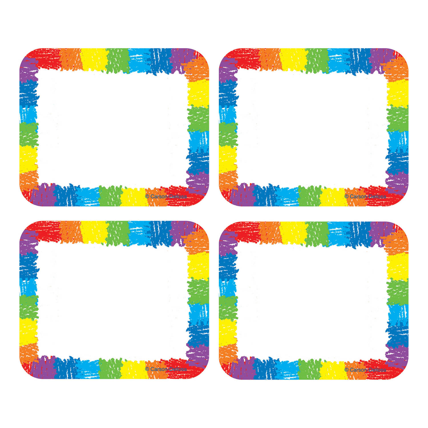 Carson Dellosa Education Name Tags, Rainbow: Kid-Drawn, 40 Per Pack, 6 Packs