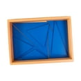 thumbnail image 3 of Rompecabezas de geometría para preescolar temprano, juguete apilable, patrón de formas, bloques, regalo 3D Azul 26x17x3cm, 3 of 9