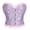 Purple, variant on Wo-Fusoul Corset Top for Women, Lace Front Closure Patchwork Bandage Gothic Solid Perspective Shapewear, Purple, Size L