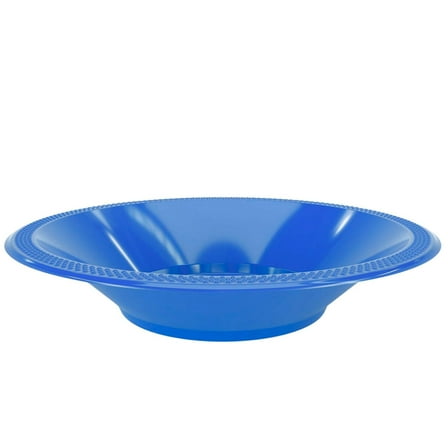 Disposable 15oz Blue Plastic Bowl: 6CT