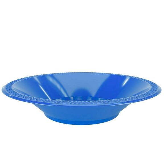 Disposable 15oz Blue Plastic Bowl: 6CT