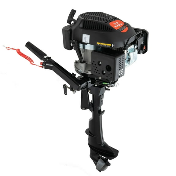 Anqidi black Joystick Steer Short Shaft Gas-powered Outboard Motor with Manual Start