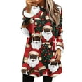 thumbnail image 2 of Taqqpue Women Christmas Sweatshirts Long Sleeve Christmas Boutique Exquisite Printed Round Neck t Shirts Pullover Top Ugly Christmas Sweater with Pockets for Women, 2 of 6