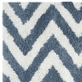 thumbnail image 5 of SAFAVIEH Giuseppe Chevron Shag Area Rug, Ivory/Blue, 7' x 7' Square, 5 of 6