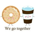 thumbnail image 3 of CafePress - We Go Together Like Coffee And Donuts Pajamas - Women's Short Sleeve Print T-Shirt and Pants Light Cotton Pajama Set, 3 of 7