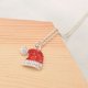 thumbnail image 3 of 1 unidad de collar con colgante de sombrero de Navidad, collar de Navidad de cristal para mujeres y niñas, regalo Je, 3 of 5