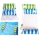thumbnail image 1 of Paquete de 2 flotadores inflables para piscina, hamaca de piscina 4 en 1 con malla inferior de 3 tubos, hamaca inflable para adultos, silla flotante portátil para viajes, piscina, jacuzzi, 1 of 5