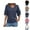 Navy, variant on Womens T Shirts Summer Tops 2025 Solid Color V-Neck Double Layer Flared Mid Sleeve Loose Tees Tshirts Shirts for Women