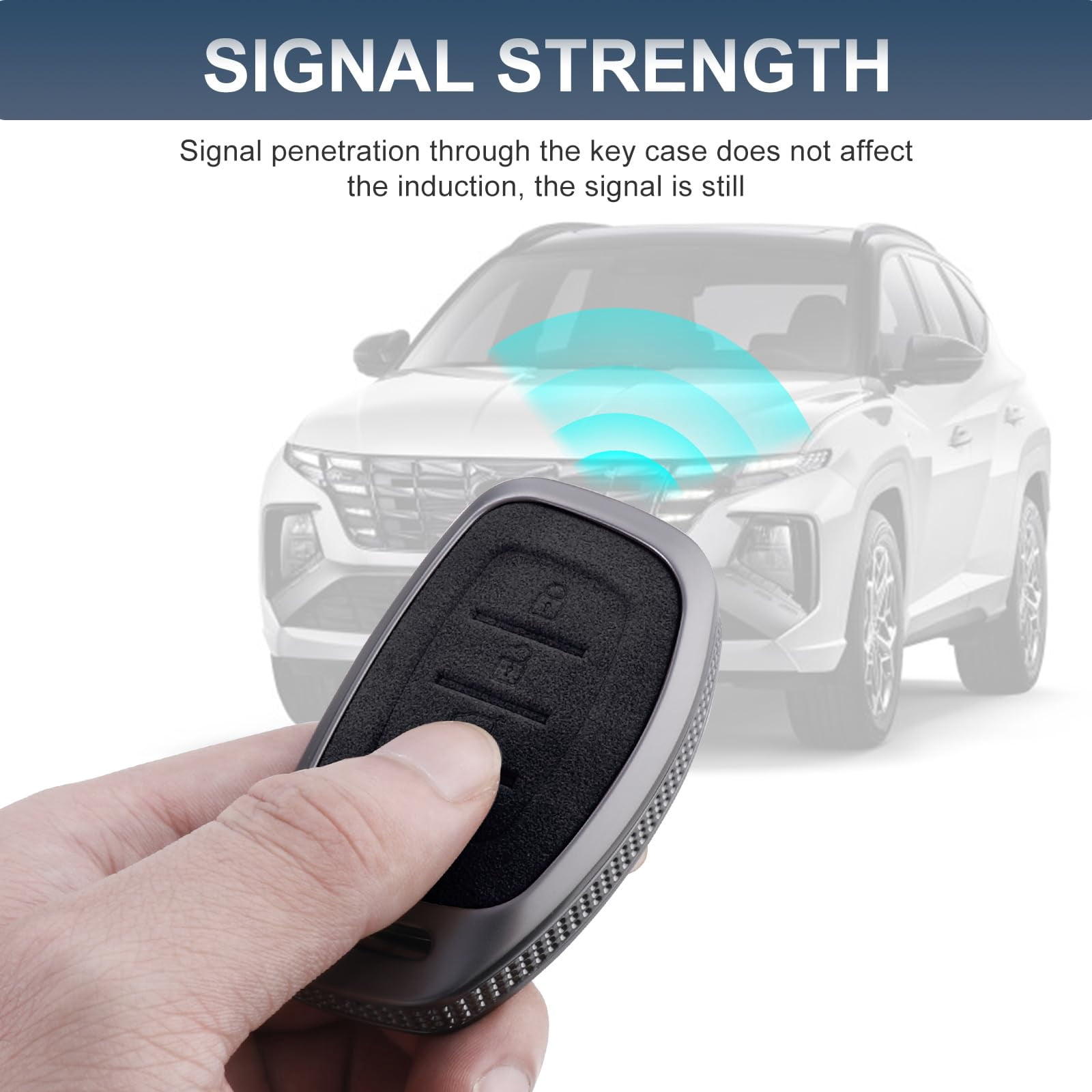 for Hyundai Key Fob Cover, Full Protection Key Case Shell Compatible with Hyundai Elantra Ioniq Sonata Tucson Elantra GT 4 Buttons