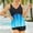 Sky Blue, variant on CALAFEBILA Two Piece Women's Swimwear Tankini Modest Summer Patchwork Tie Dye Bathing Suits