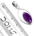 thumbnail image 2 of 925 Sterling Silver Pendant Natural Amethyst Handmade Jewelry, 2 of 4