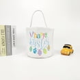 thumbnail image 2 of Easter Basket Holiday Rabbit Bunny Printed Canvas Gift Carry Candy Bag, 2 of 7