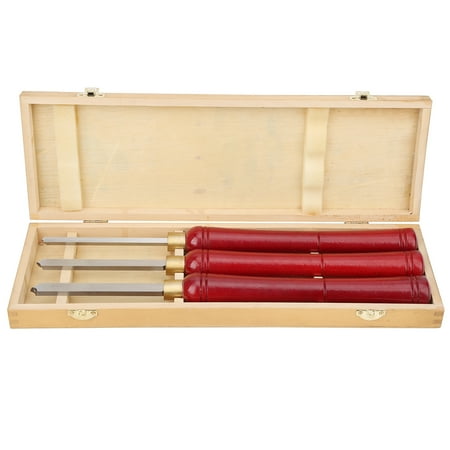 

Brrnoo Woodworking Turning Tool Turning Tool 3Pcs Wood Lathe Tool Set High‑Speed Steel Woodworking Turning Cutter with Storage Box
