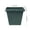 Green, variant on COM1950s Square Plastic Flower Pot, Thickened Planter with Drainage Holes and Tray Saucer for Indoor Outdoor Garden Plants and Home Decor