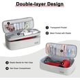 thumbnail image 2 of Portable Hair Tool Storage Organizer Bag, Double-Layer Travel Bag for One-Step Hair Dryer, Volumizer Hot Air Brush & Attachments, Bag Only, Grey, 2 of 13