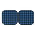 thumbnail image 5 of Lsque Blue Black Plaid 2 PCS Windshield Sun Shade | CarFoldable Window Covers | Car Accessories Reflect UV for Universal Cars SUV Truck | Large, 5 of 7