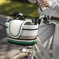 thumbnail image 2 of QJUHUNG Large Capacity Handwoven Cotton Bike Basket - Adjustable Strap  Spacious Storage for Camping & Cycling Adventures  Durable  Water-Resistant  and Easy to Install, 2 of 4