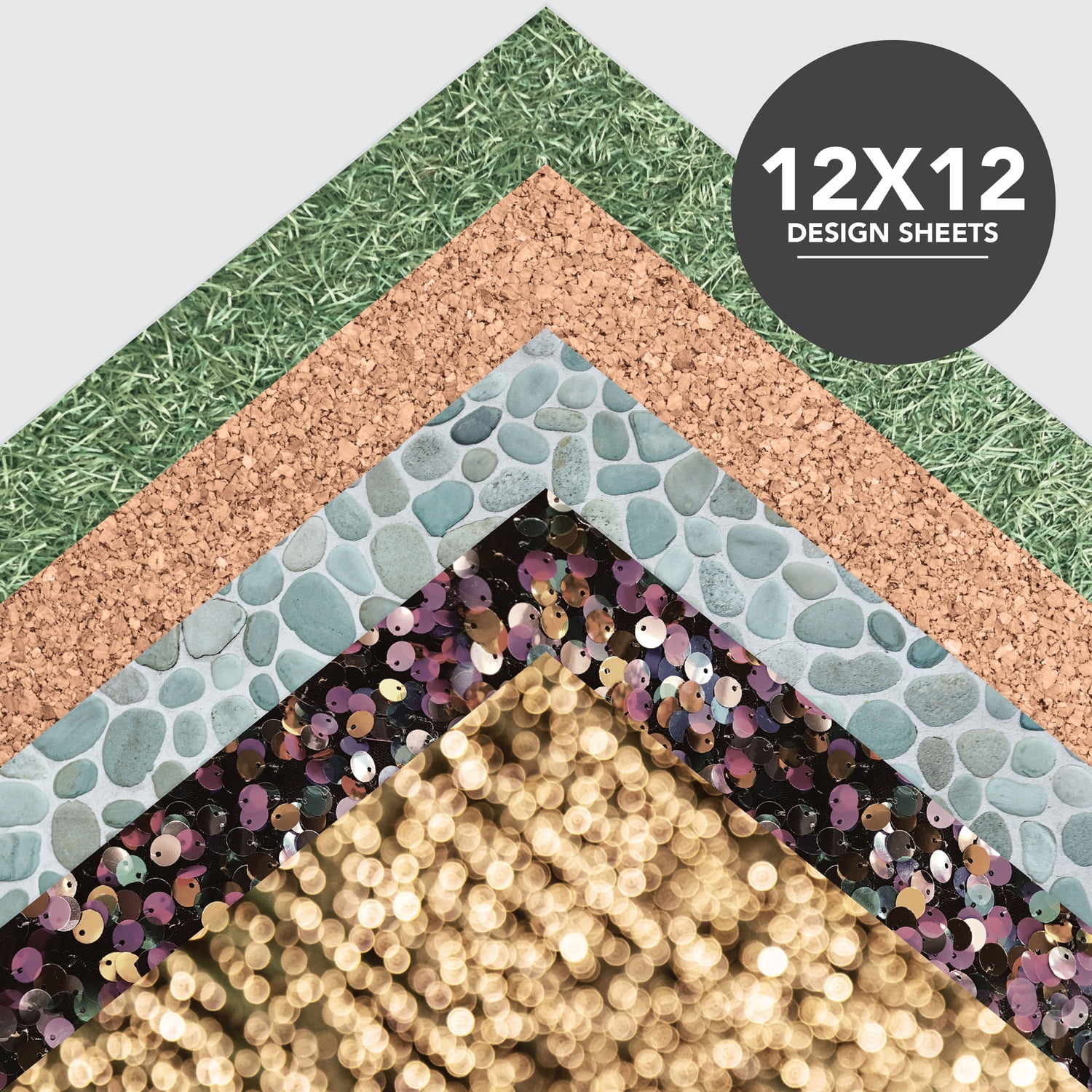 Roobee by Mara Mi Texture Paper Pad - 12" x 12" - 24 lb/ 100 GSM, 50 Sheets