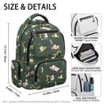 thumbnail image 6 of HUIACONG Green Dino Pattern School Backpack for Primary Kids Lightweight Wear‑Resistant Large Capacity for Boys Girls Ages 6‑18 Daily Travel, 6 of 7