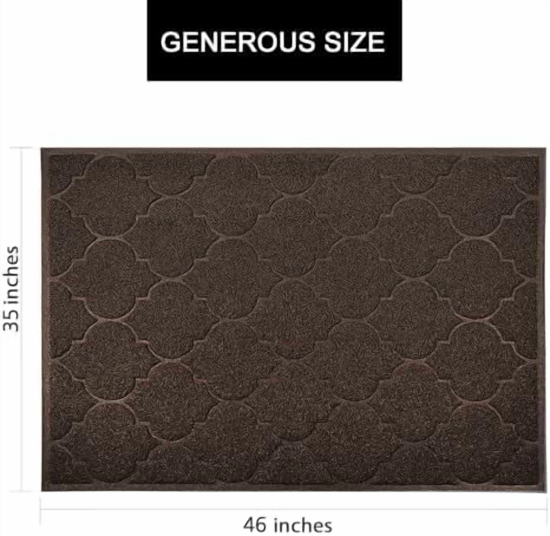 LittleTiger Cat Litter Mat, XL Super Size, Phthalate Free, Easy to Clean, 46x35 Inches, Durable, Soft on Paws, Large Litter Mat. Brown