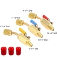 thumbnail image 3 of TAPDRA HVAC Shut Off Ball Valve Set 3 Pack 1/4 SAE Male Female R410A R134A R12 R22 Charging Hoses & Manifold, 3 of 8
