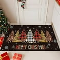 thumbnail image 2 of Christmas Doormat Merry Christmas Decorative Doormat Washable Non Slip Floor Rugs Black and Red Buffalo Plaid Floor Mat for Front Porch Door Bathroom, 15.74x23.62in, 2 of 6