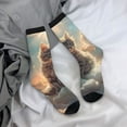 thumbnail image 5 of Disketp Sunshine Cloud Kitten Unisex Crew Socks Lightweight Breathable Ventilation Ankle Socks, Mid-calf socks for Daily, 5 of 6