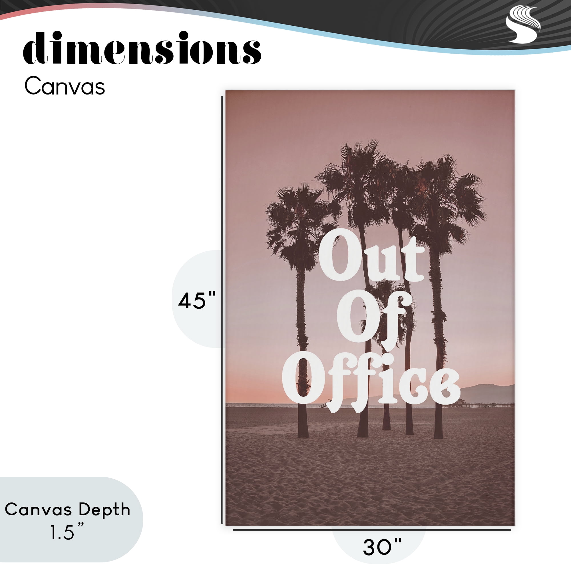 Stupell Industries Out Of Office Tropical Escape Canvas Wall Art, design by Lil' Rue