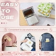 thumbnail image 6 of DESIGNICE Compact Mirror,Yellow Dot Pattern Pocket Mirror,Square Minimal Shape Small Mirror,Style2, 6 of 7