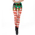 thumbnail image 4 of Fiaer Christmas Leggings for Women High Waisted Xmas Slim Fit Pants Stretchy Trendy Comfy Funny Graphic Tights Trousers Red7 S, 4 of 6