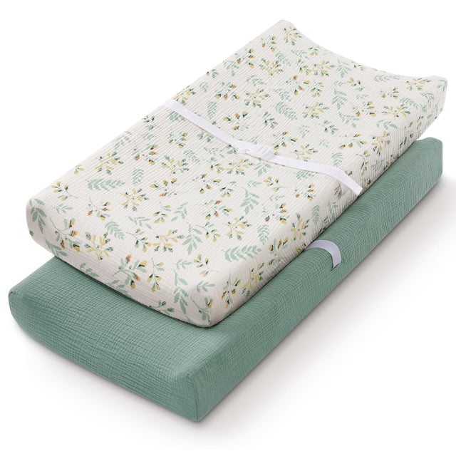 Funda para cambiador Blissful Diary, muselina y algodón, paquete de 2