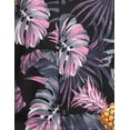 thumbnail image 7 of Stylore Womens Hawaiian Shirt Short Sleeve Blouse Tropical Black Pink S, 7 of 7