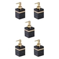 thumbnail image 1 of Ruiboury Distributeur de Savon en Résine Réutilisable pour Table Cuisine Douche Shampoing Salle de Bain Noir 250ml 5Ensemble, 1 of 6
