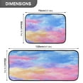 thumbnail image 3 of 2-Piece Kitchen Rugs Set Non-Slip Mats Carpet Floor for Kitchen, Bathroom (19.7"x27.6" & 19.7"x47.2") Tie-dye Clouds Pattern, 3 of 7