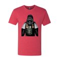 thumbnail image 2 of Cool Silverback Gorilla with Sunglasses and Biker Vest | Mens Animal Lover Premium Tri Blend T-Shirt, Vintage Red, Small, 2 of 3