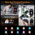 thumbnail image 2 of TIGRADE 1.91-inch Men's Smartwatch with 100+ Sport Modes, Call Answer/Dial/IP68 Water Resistant, Men's Good Gift and Fits for Android and Iphone, GREY, 2 of 8