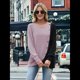 thumbnail image 4 of Suéteres de Punto para Mujer, Otoño Invierno, Informales, de Larga, Cuello Redondo, Acanalados, con Botones y Bloques de Color Rosa L, 4 of 8