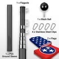 thumbnail image 2 of G128 Combo Pack: 25 Ft Telescoping Aluminum Flagpole (Black) & American and Tennessee Flags 3x5 Ft, Both ToughWeave Series Embroidered Polyester | Pole with Flags Included, 2 of 9