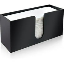 1Pack Paper Towel Holder Countertop, Black Acrylic Napkin Dispenser, Multifold Paper Towel Dispenser for Z-fold C-fold MultiFold Trifold-Bathroom Toilet Kitchen Restaurant