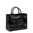 thumbnail image 3 of No Boundaries Women's Jelly Mini Tote Handbag Black, 3 of 4