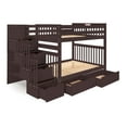 thumbnail image 3 of Bedz King Stairway Bunk Beds Full over Full with 4 Drawers in the Steps and 2 Under Bed Drawers, Dark Cherry, 3 of 9