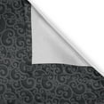 thumbnail image 6 of Ambesonne Dark Grey Grommet Curtain, Royal Floral Curls, 50" x 63", Dark Grey, 6 of 6