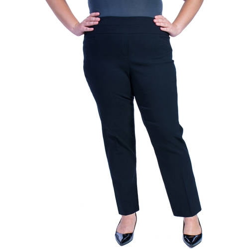 womens plus pull on dress pants