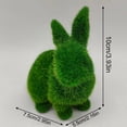 thumbnail image 2 of Easter Flocking Head Figurines, Resin Bunny Statue for Living Room Tabletop Shelf Decor, Cute Pastel Spring Home Decors and Holiday Centerpiece, 2 of 4