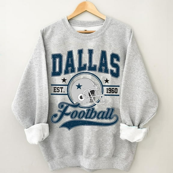 ReActiva Dallas Football Game Day Sweatshirt - Retro Vintage Fan Sweatshirt