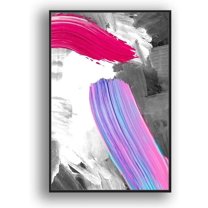 IDEA4WALL Framed Canvas Wall Art for Living Room, Bedroom Colored Brush Canvas Prints for Modern Home Decoration Ready to Hang