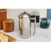 Frieling Double-Walled Stainless-Steel French Press Coffee Maker, Polished, 17 Ounces