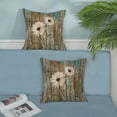 thumbnail image 3 of Rustic Daisy Pillow Covers 18x18 Inch Set of 2, Vintage Sunflowers on Wooden Board Decor Farmhouse Throw Pillows Summer Spring Decorations Floral Pillowcase Outdoor Cushion Case for Couch Home, 3 of 6