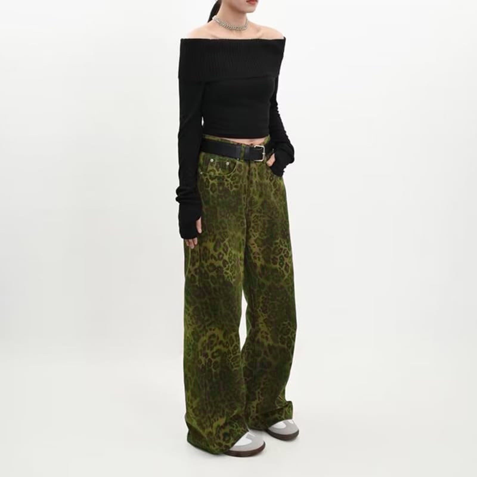 【AJO AJOBYAJO】Leopard Washed Cotton Pants AJO AJOBYAJO】Leopard Washed Cotton Pants (AJO AJOBYAJO