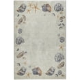 thumbnail image 2 of Addison Rugs Dream Shag Premium Machine Washable Transitional Shell Border Oyster Rectangle Rug, 3' x 5', 2 of 8